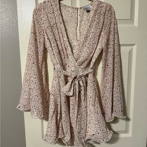 Hello Molly Blush and Cream Patterned Dress